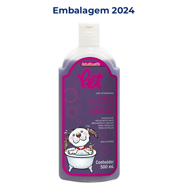 Shampoo Condicionador Pet® 2 em 1 Aroma Açaí